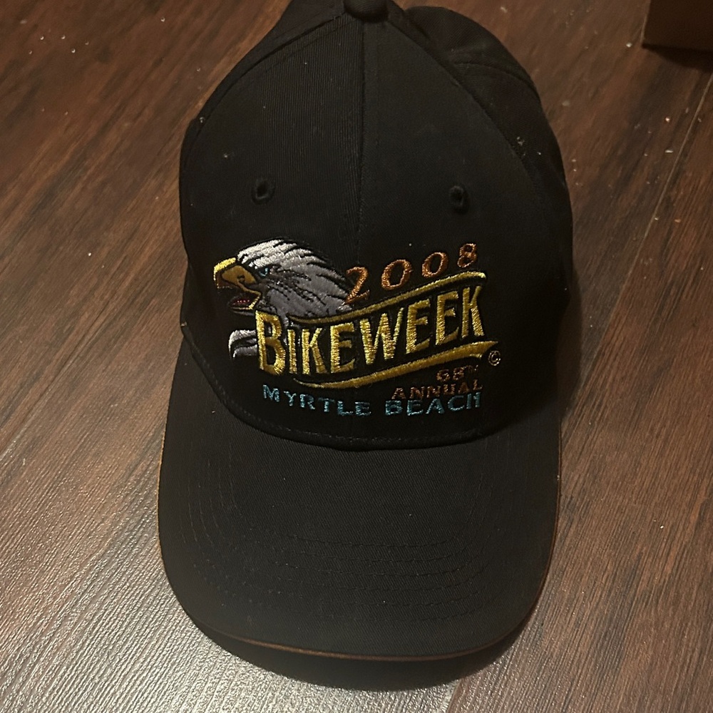 Black Bike Week Myrtle Beach Cap 2008 Shade Shack NWOT 68th Annual